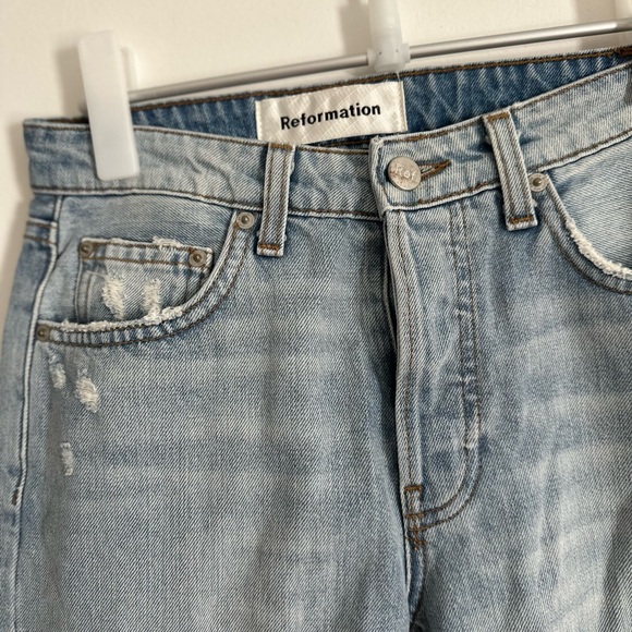 reformation distressed bermuda shorts size 23 - Picture 2 of 7